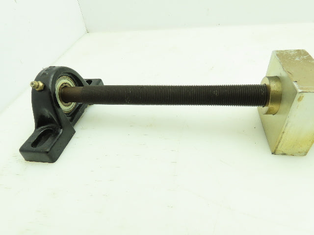 Manual Handwheel Linear Guide Bearing Block Ball Screw 3/4" Dia 21"L