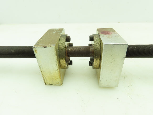 Manual Handwheel Linear Guide Bearing Block Ball Screw 3/4" Dia 21"L