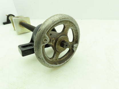 Manual Handwheel Linear Guide Bearing Block Ball Screw 3/4" Dia 21"L