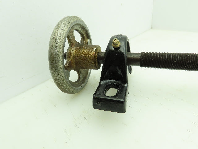 Manual Handwheel Linear Guide Bearing Block Ball Screw 3/4" Dia 21"L