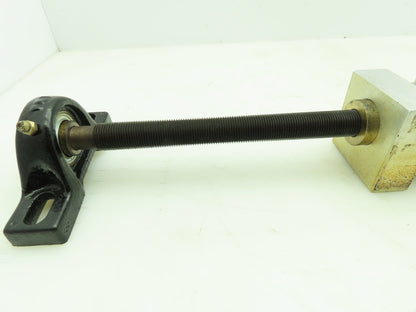 Manual Linear Guide Bearing Block Ball Screw 3/4" Dia 21"L