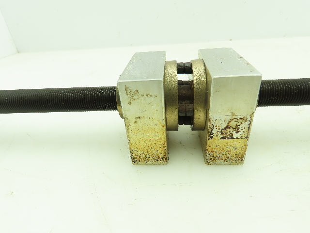 Manual Linear Guide Bearing Block Ball Screw 3/4" Dia 21"L
