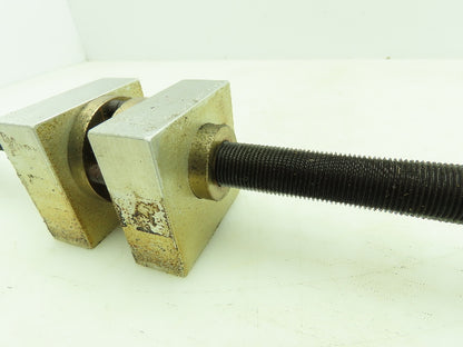 Manual Linear Guide Bearing Block Ball Screw 3/4" Dia 21"L