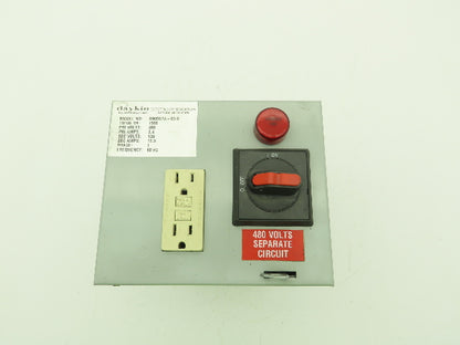 Daykin OMDGTA-03 Step-Down Transformer 1500VA 480V To 120V GFI Outlet Disconnect