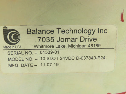 Balance Technology D-037840-P24 PLC 10 Slot Rack 24VDC Power Supply