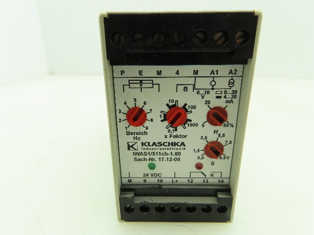 Klaschka IWAS 1/511 Electronic Speed Monitor Controller 24 VDC