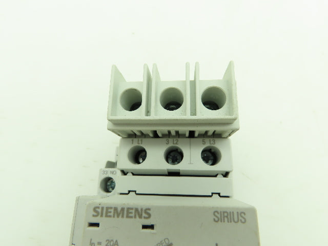 Siemens 3RV1821-4BD10 Circuit Breaker 3Ph 20A 480V Din Rail Mount