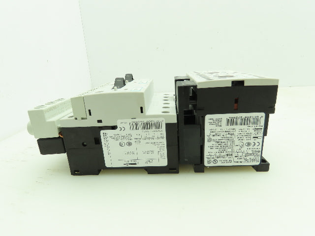 Siemens 3RV1011-0DA10 Motor Starter Contactor Breaker Setup 600V 3Ph 24V Coil