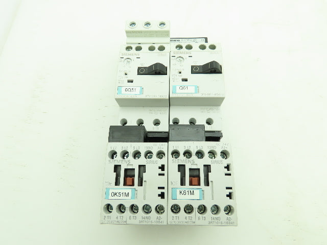 Siemens 3RV1011-0DA10 Motor Starter Contactor Breaker Setup 600V 3Ph 24V Coil