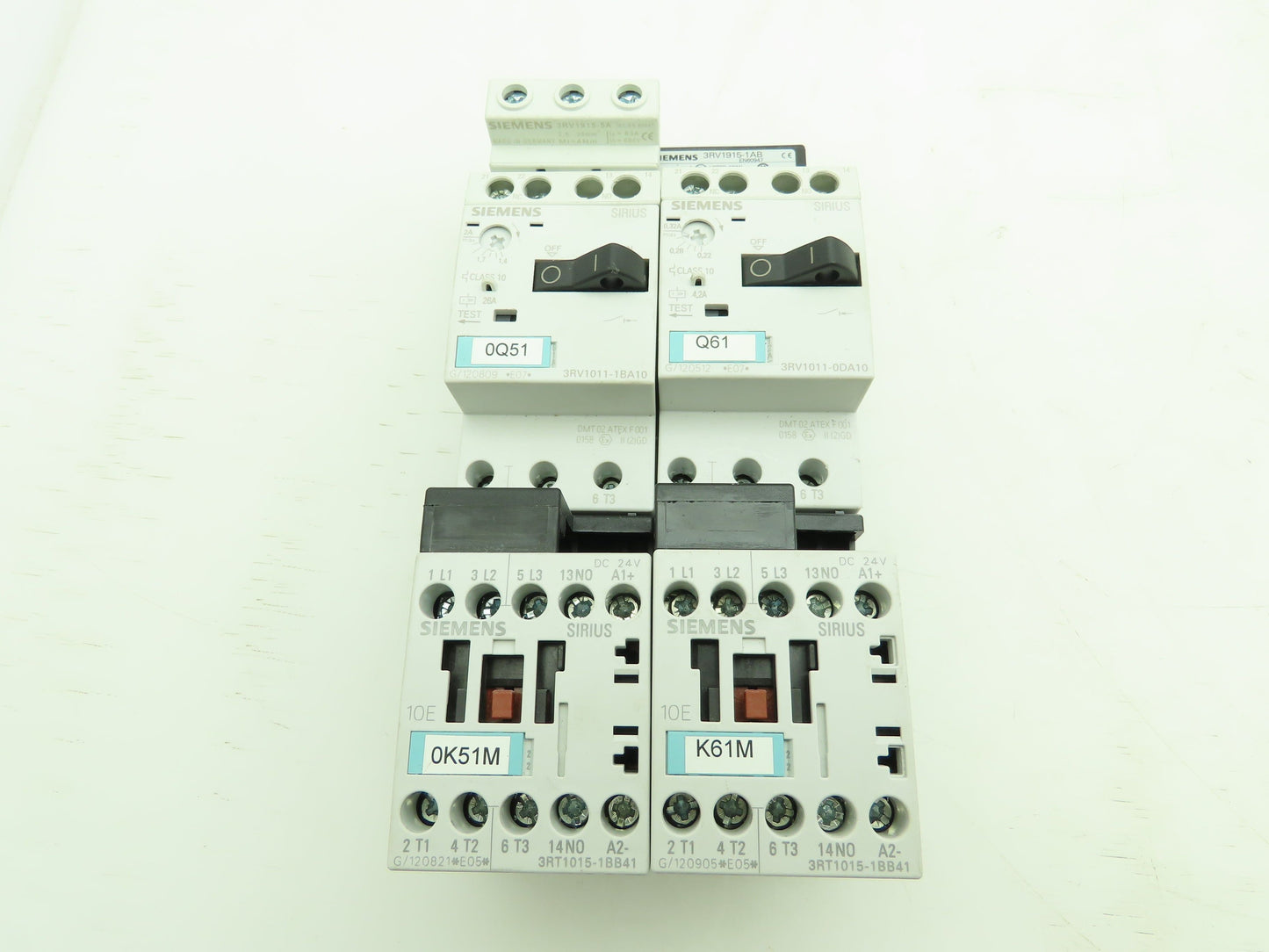 Siemens 3RV1011-0DA10 Motor Starter Contactor Breaker Setup 600V 3Ph 24V Coil