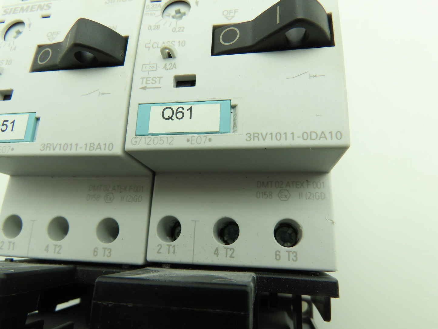 Siemens 3RV1011-0DA10 Motor Starter Contactor Breaker Setup 600V 3Ph 24V Coil