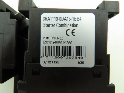 Siemens 3RV1011-0DA10 Motor Starter Contactor Breaker Setup 600V 3Ph 24V Coil