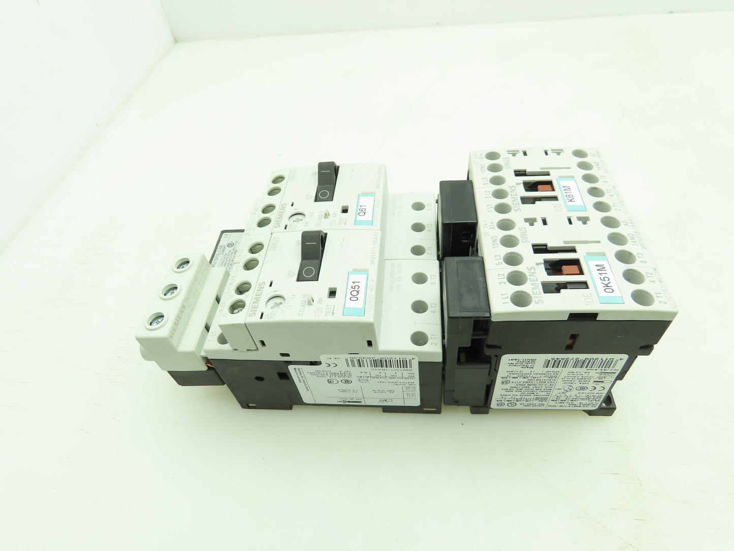 Siemens 3RV1011-0DA10 Motor Starter Contactor Breaker Setup 600V 3Ph 24V Coil