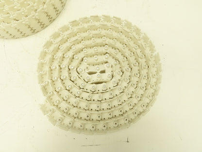 Rexroth 3"x 26' VarioFlow Curve Conveyor Flexible Chain POM Plastic White 2pcs