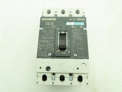 Siemens NDX3B100 Circuit Breaker NDGA 3Ph 100A 600V