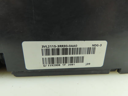 Siemens NDX3B100 Circuit Breaker NDGA 3Ph 100A 600V