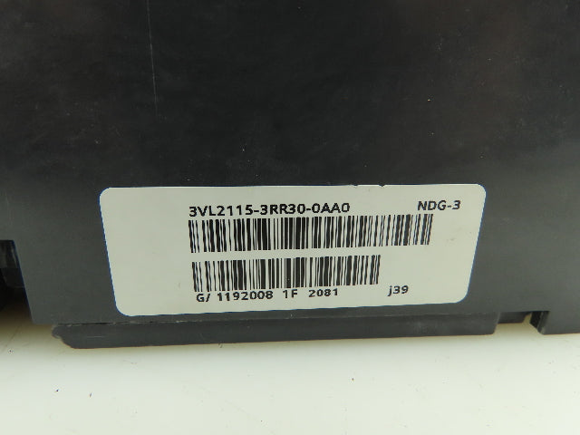 Siemens NDX3B100 Circuit Breaker NDGA 3Ph 100A 600V