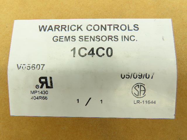 Warrick Controls 1C4C0 Control Relay 460V/150V 2NO