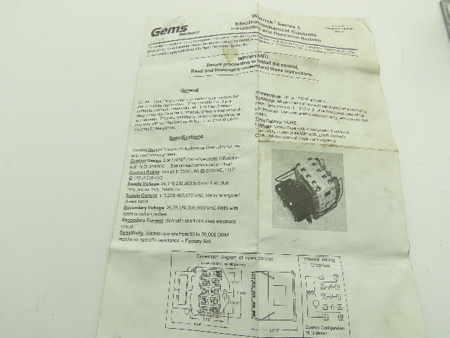 Warrick Controls 14C4A Control Relay 460V Coil 16A 2NO