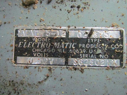 Electro-Matic CALV1-2084/12 P/N 022375 Magnetic Chuck Control 208/460 Volt 12VDC