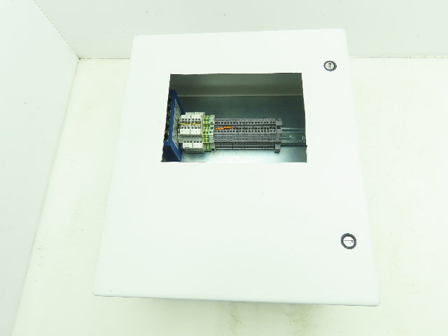 Hoffman A1412CHFL Electrical Enclosure 14x12x6" Terminal Blocks 7x5" Cutout