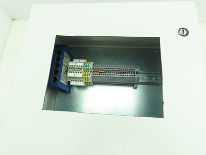 Hoffman A1412CHFL Electrical Enclosure 14x12x6" Terminal Blocks 7x5" Cutout