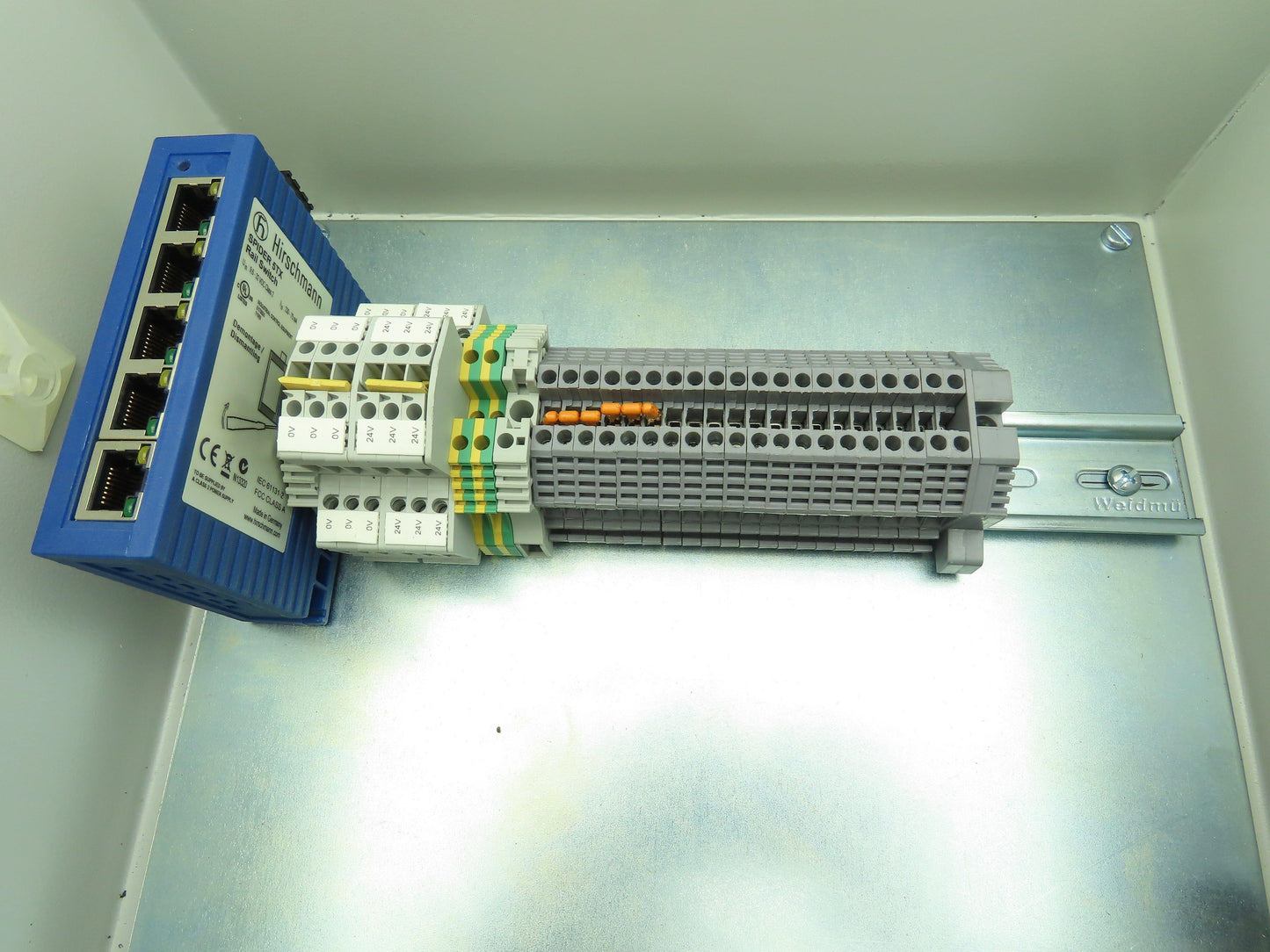 Hoffman A1412CHFL Electrical Enclosure 14x12x6" Terminal Blocks 7x5" Cutout