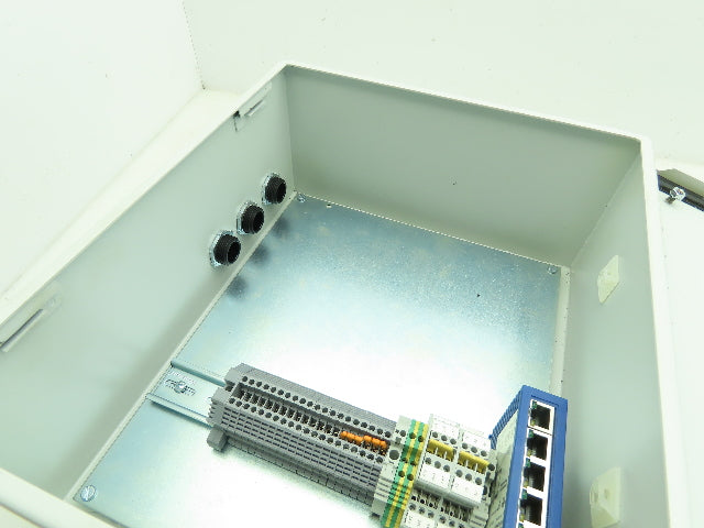 Hoffman A1412CHFL Electrical Enclosure 14x12x6" Terminal Blocks 7x5" Cutout