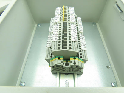 Hoffman A808CHFL Electrical Enclosure 8x8x4" Allen Bradley Terminal Blocks x20