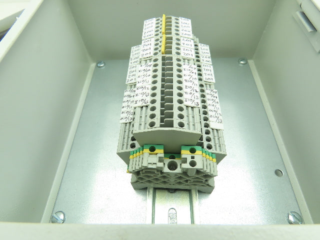 Hoffman A808CHFL Electrical Enclosure 8x8x4" Allen Bradley Terminal Blocks x20