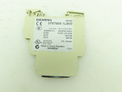 Siemens 3TX7005-1LB00 Sirius Interface Relay 24VDC Coil 230V 3A Rating