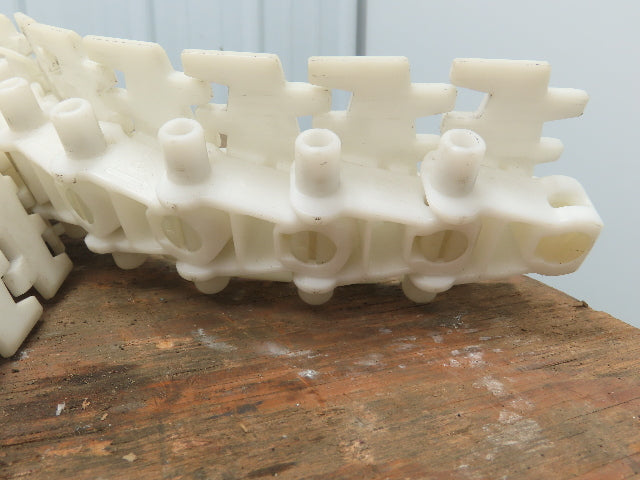 Rexroth VarioFlow Curve Conveyor Flexible Chain POM Plastic 3"x 60' White