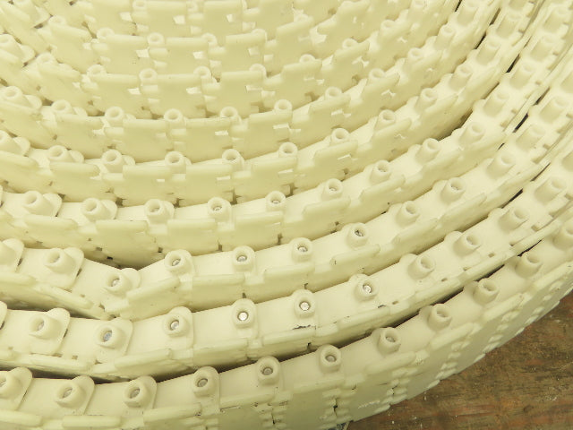 Rexroth VarioFlow Curve Conveyor Flexible Chain POM Plastic 3"x 60' White