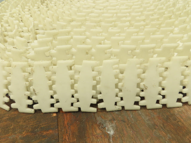 Rexroth VarioFlow Curve Conveyor Flexible Chain POM Plastic 3"x 60' White