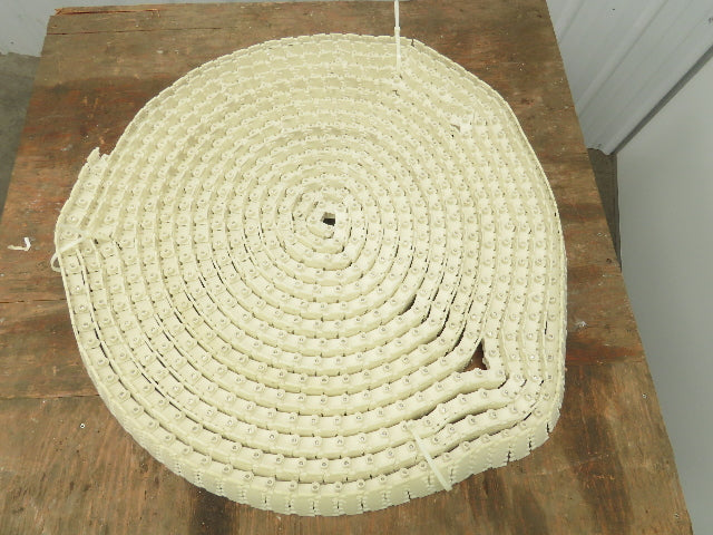 Rexroth VarioFlow Curve Conveyor Flexible Chain POM Plastic 3"x 60' White