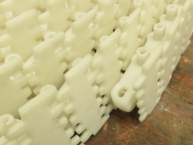 Rexroth VarioFlow Curve Conveyor Flexible Chain POM Plastic 3"x 60' White