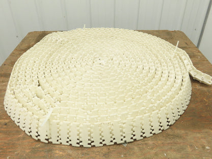 Rexroth VarioFlow Curve Conveyor Flexible Chain POM Plastic 3"x 60' White