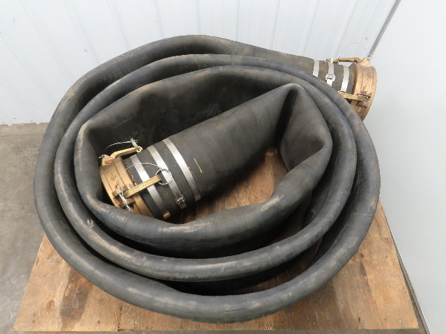 8"x 25' Rubber Nylon Suction Hose Female PT 80C Brass Camlock Coupling