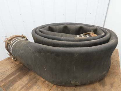 8"x 25' Rubber Nylon Suction Hose Female PT 80C Brass Camlock Coupling