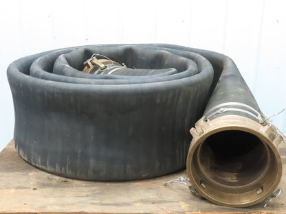 8"x 25' Rubber Nylon Suction Hose Female PT 80C Brass Camlock Coupling