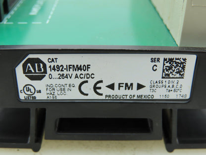 Allen Bradley 1492-IFM40F Digital Expansion Module Fixed Terminal Block 40 Pin
