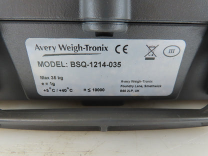 Avery Weigh Tronix BSQ-1214-035 BSQ Bench Scale 35KG 77 LBS 18x12" Custom Top