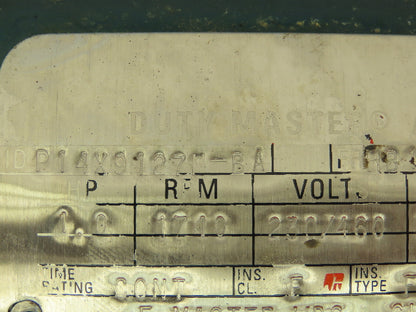 Reliance P14X9127N-BA Inverter Duty Master AC Motor 1Hp 1740 RPM 460V 3PH 143TC