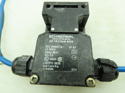 Schmersal AZ 16-02ZVK-M16 Safety Interlock Switch Lot of 2