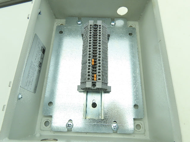 Rittal 8018097 Electrical Enclosure Carbon Steel 10x8x4" JIC Box Terminal Block