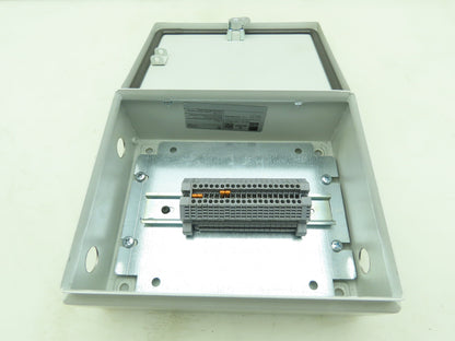Rittal 8018097 Electrical Enclosure Carbon Steel 10x8x4" JIC Box Terminal Block
