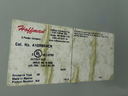 Hoffman A10R86HCR Electrical Enclosure Rainproof Metal Junction JIC 10x8x6" 3R