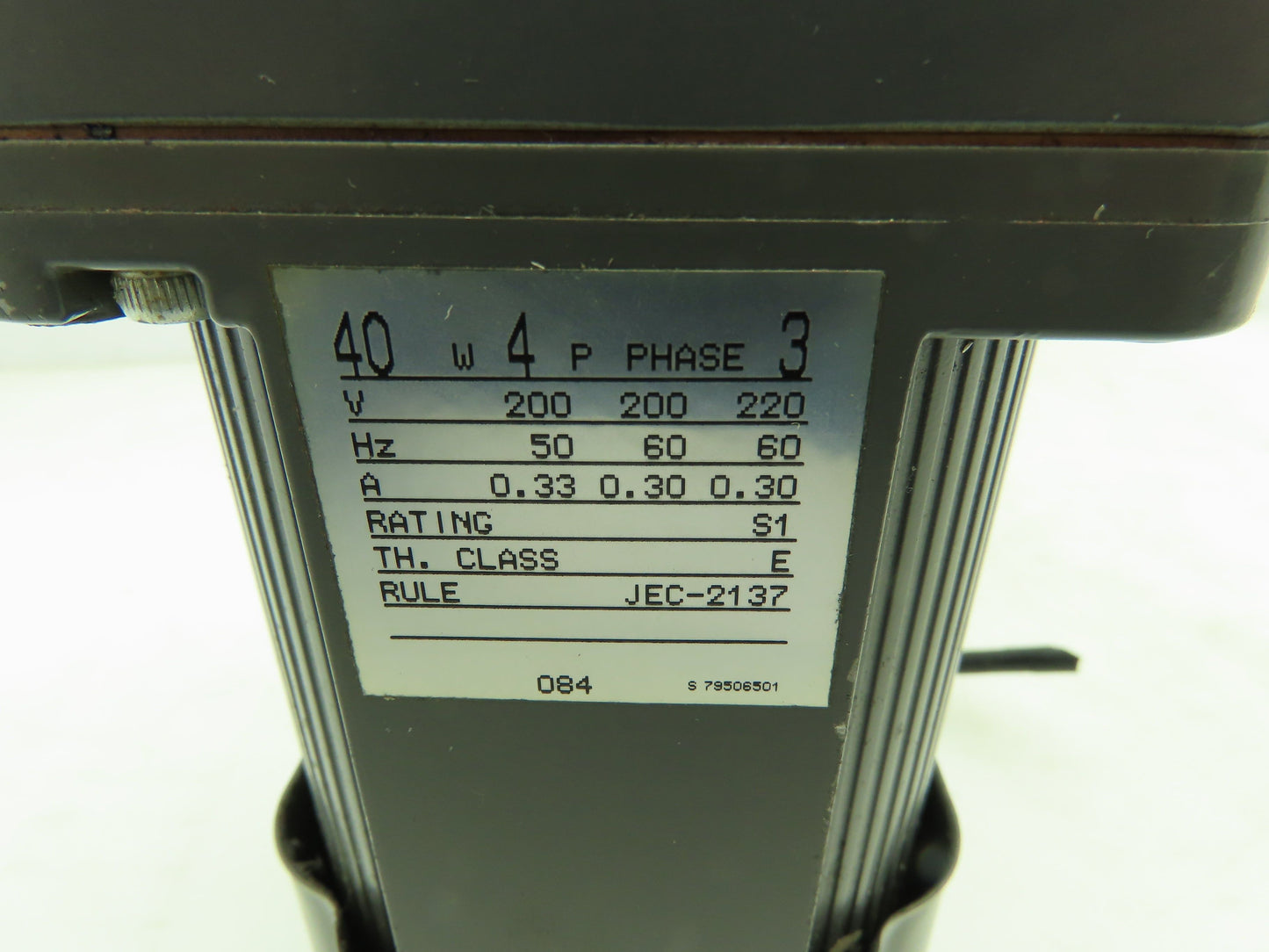 Mitsubishi GM-J2BT Geared Servo Brake Motor 1:20, 40W 4P 220V 3PH Parallel Shaft