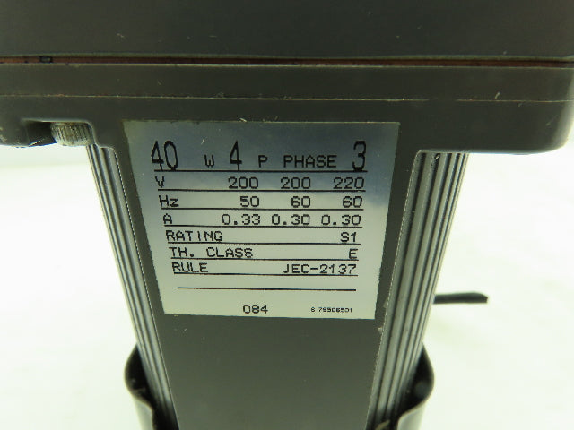 Mitsubishi GM-J2BT Geared Servo Brake Motor 1:20, 40W 4P 220V 3PH Parallel Shaft