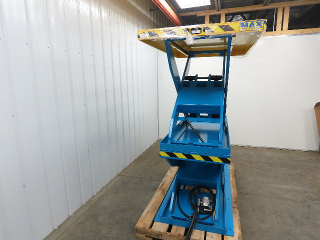Max LPT-035-96XXH 3500LBS Hydraulic Lift Table Double Scissor 8' Travel 111" Max